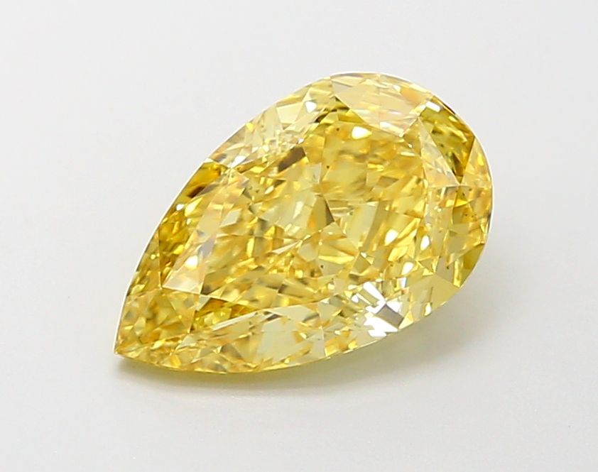 2.40 Carat Pear Cut Fancy Yellow