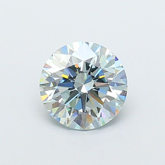 1.58 Carat Round Cut Fancy Blue