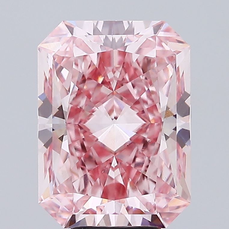 7.29 Carat Radiant Cut Fancy Pink