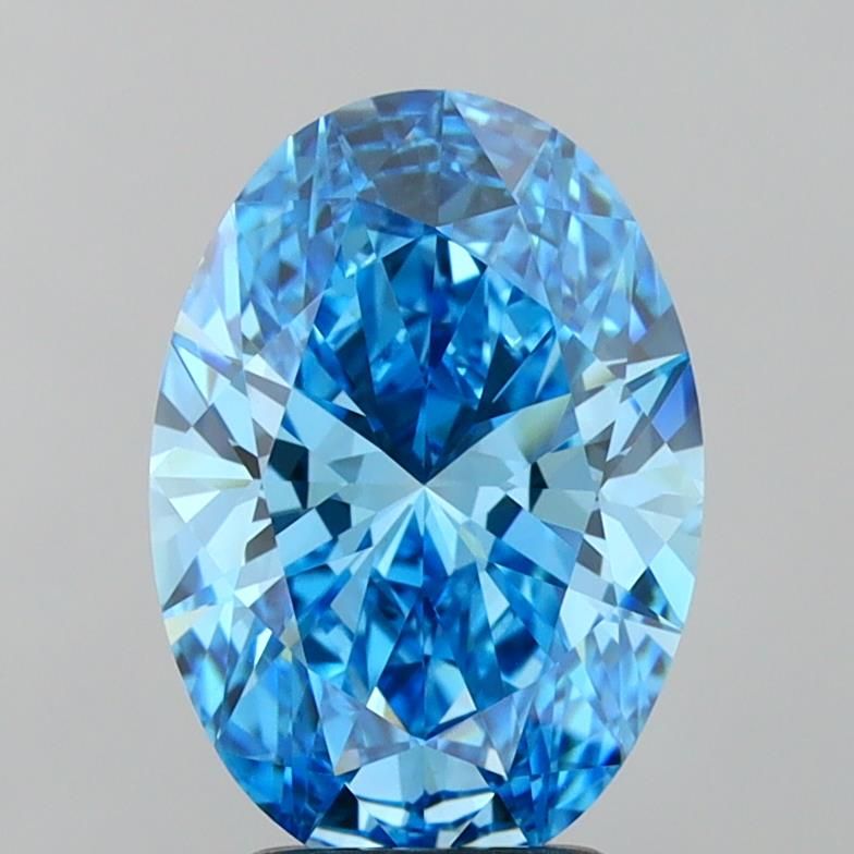 3.03 Carat Oval Cut Fancy Blue