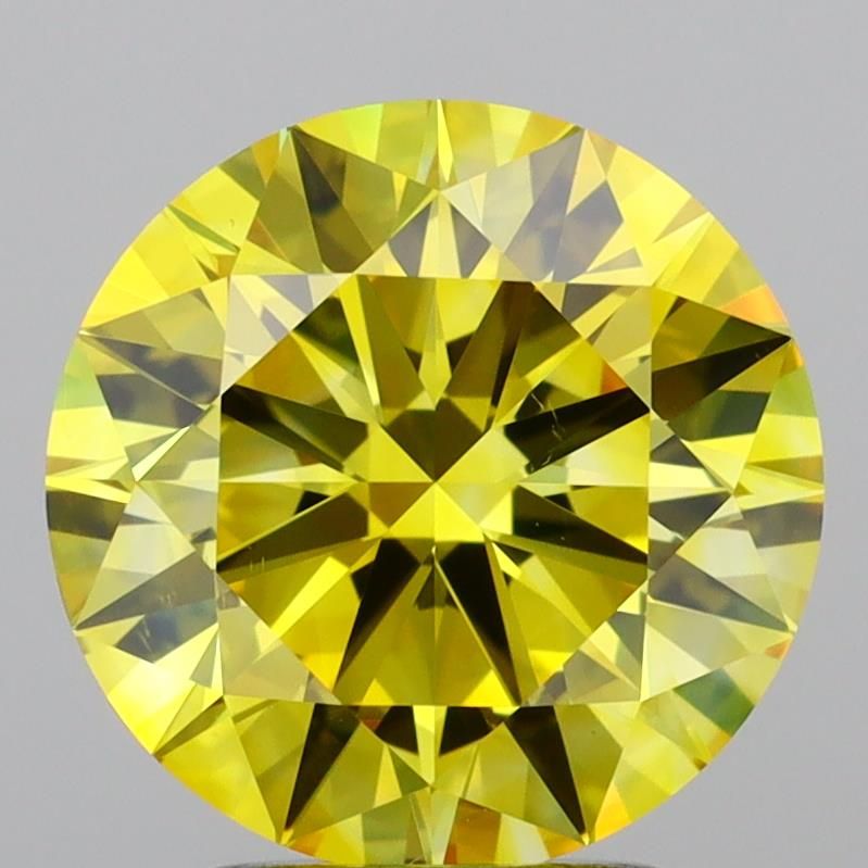 2.75 Carat Round Cut Fancy Yellow