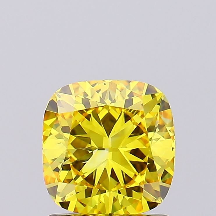 1.32 Carat Cushion Cut Fancy Yellow