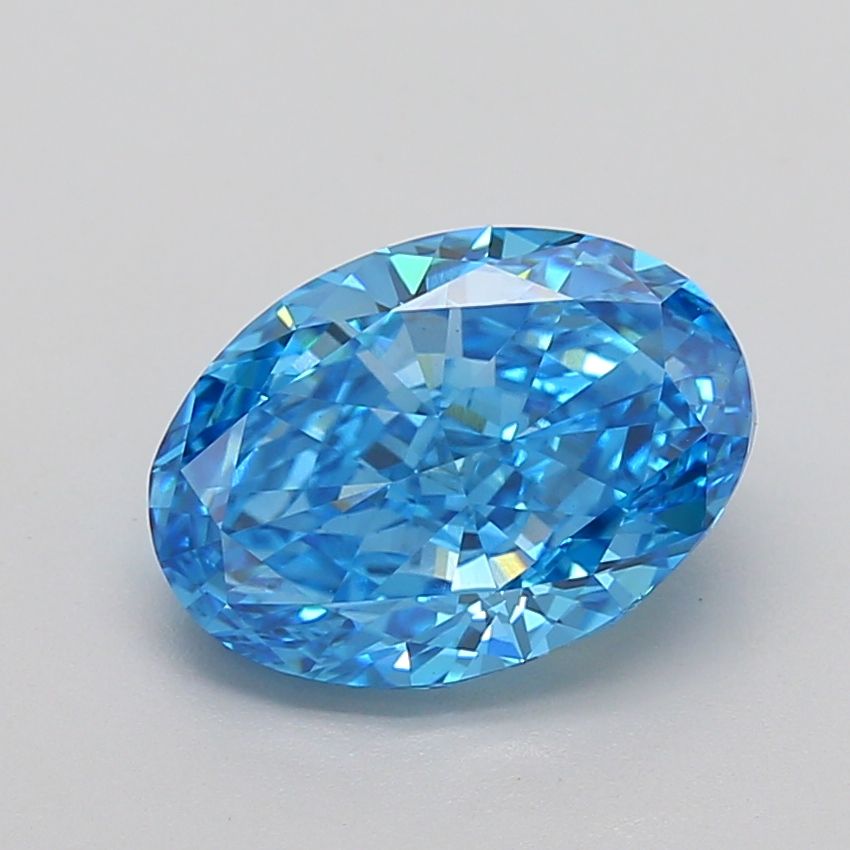 3.75 Carat Oval Cut Fancy Blue