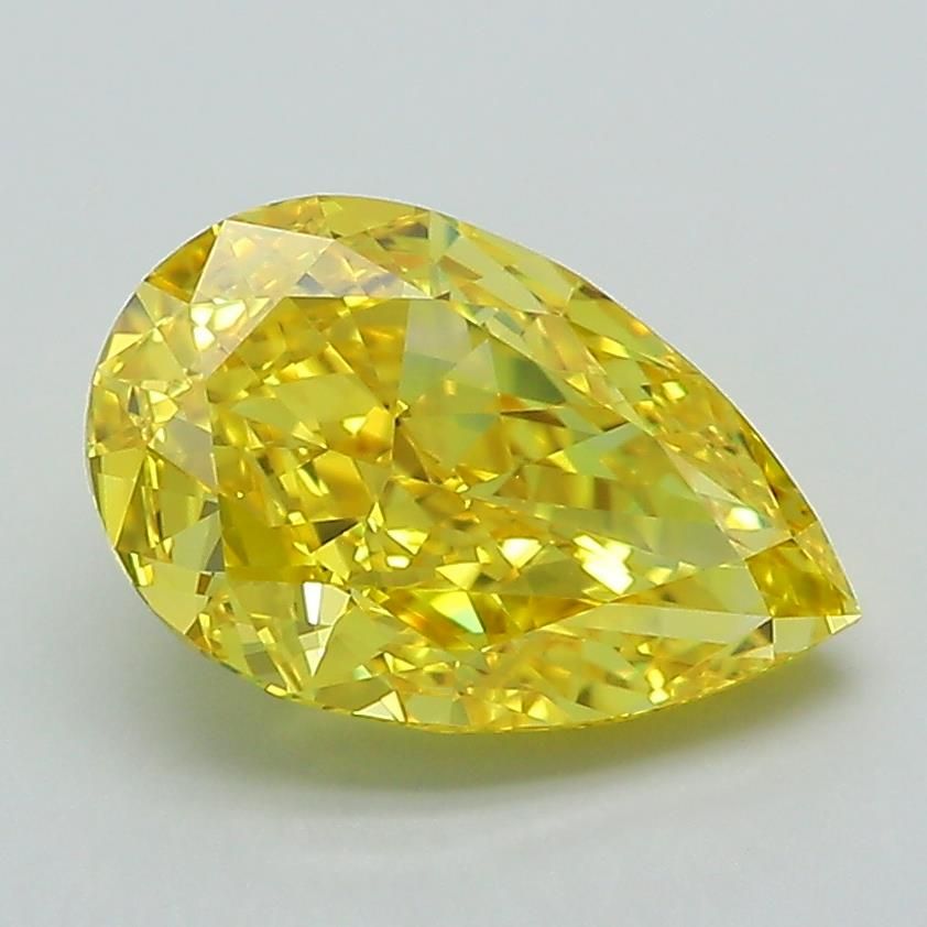 2.17 Carat Pear Cut Fancy Yellow