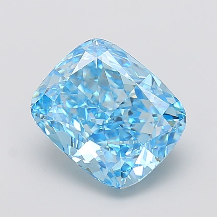 4.05 Carat Cushion Cut Fancy Blue