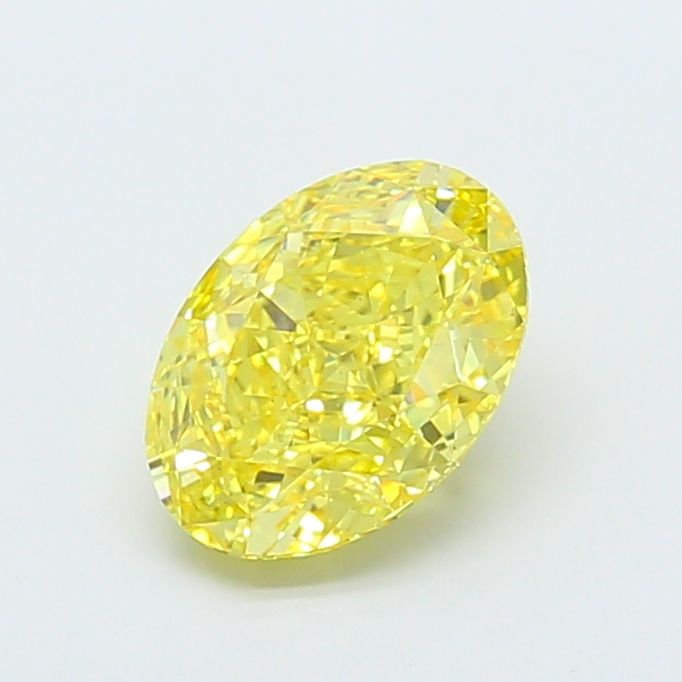 3.58 Carat Oval Cut Fancy Yellow