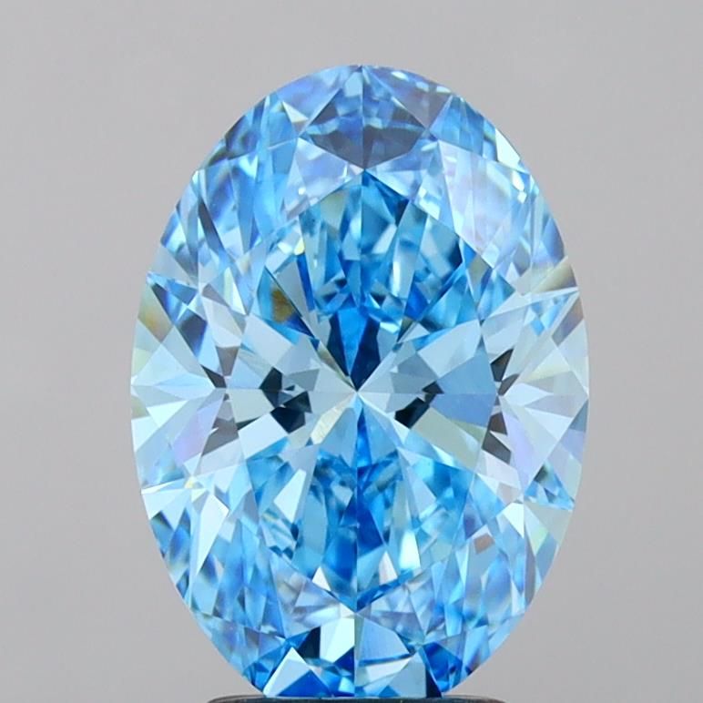 3.04 Carat Oval Cut Fancy Blue