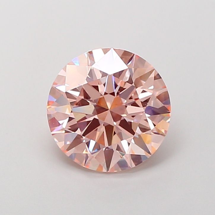 3.51 Carat Round Cut Fancy Pink