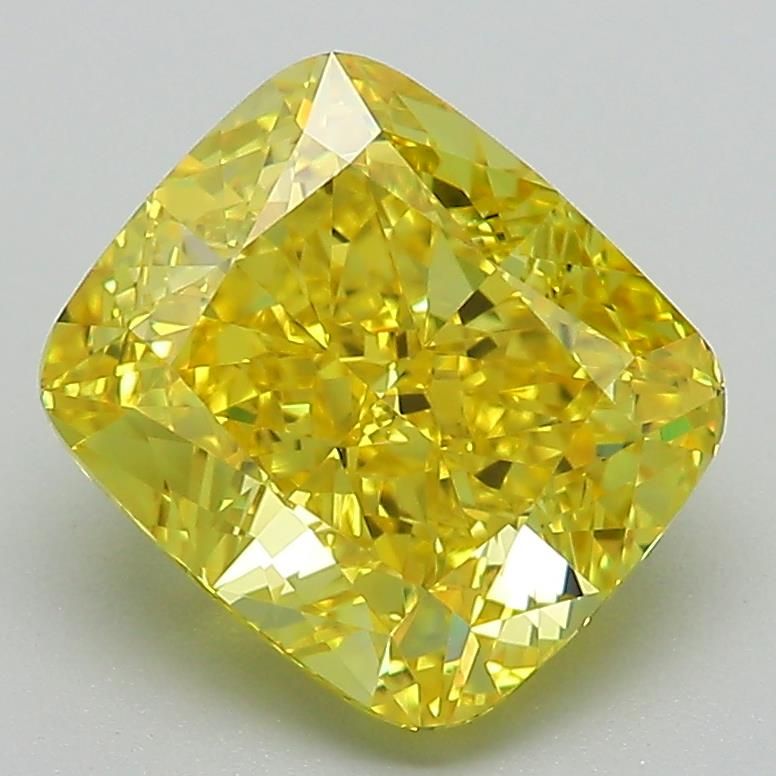 3.05 Carat Cushion Cut Fancy Yellow