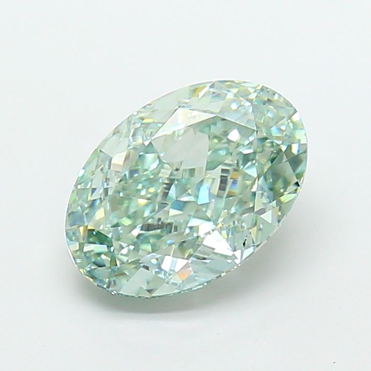 3.75 Carat Oval Cut Fancy Green