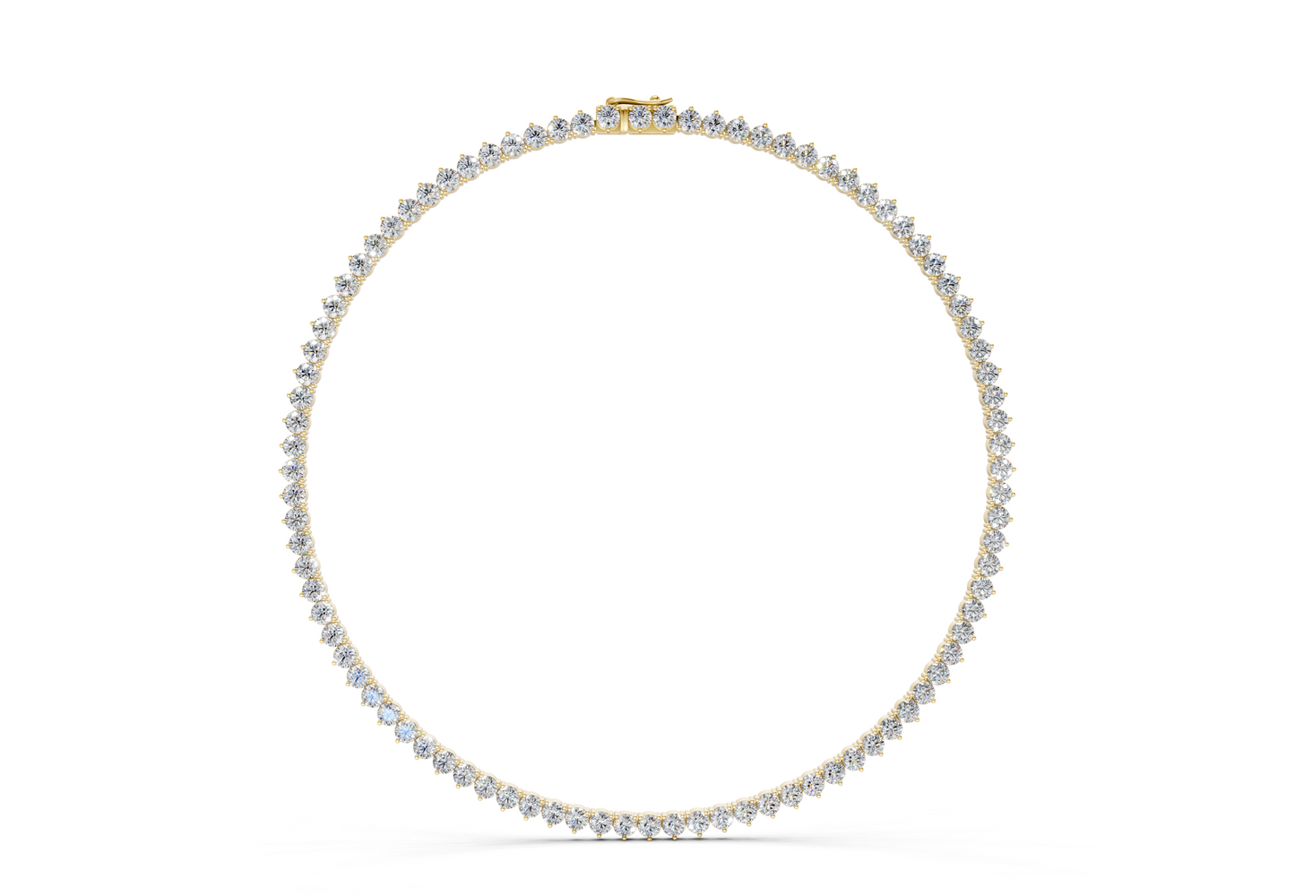 7 Ctw Classic 3 prong Diamond Tennis Necklace