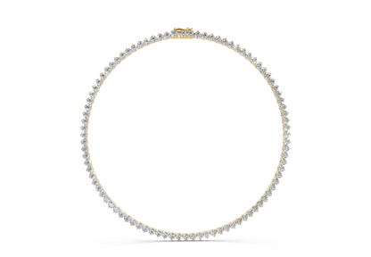 7 Ctw Classic 3 prong Diamond Tennis Necklace