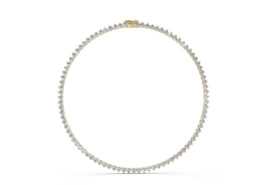 19 Ctw Classic 3 prong Diamond Tennis Necklace