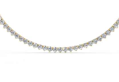 5 Ctw Classic 3 prong Diamond Tennis Necklace