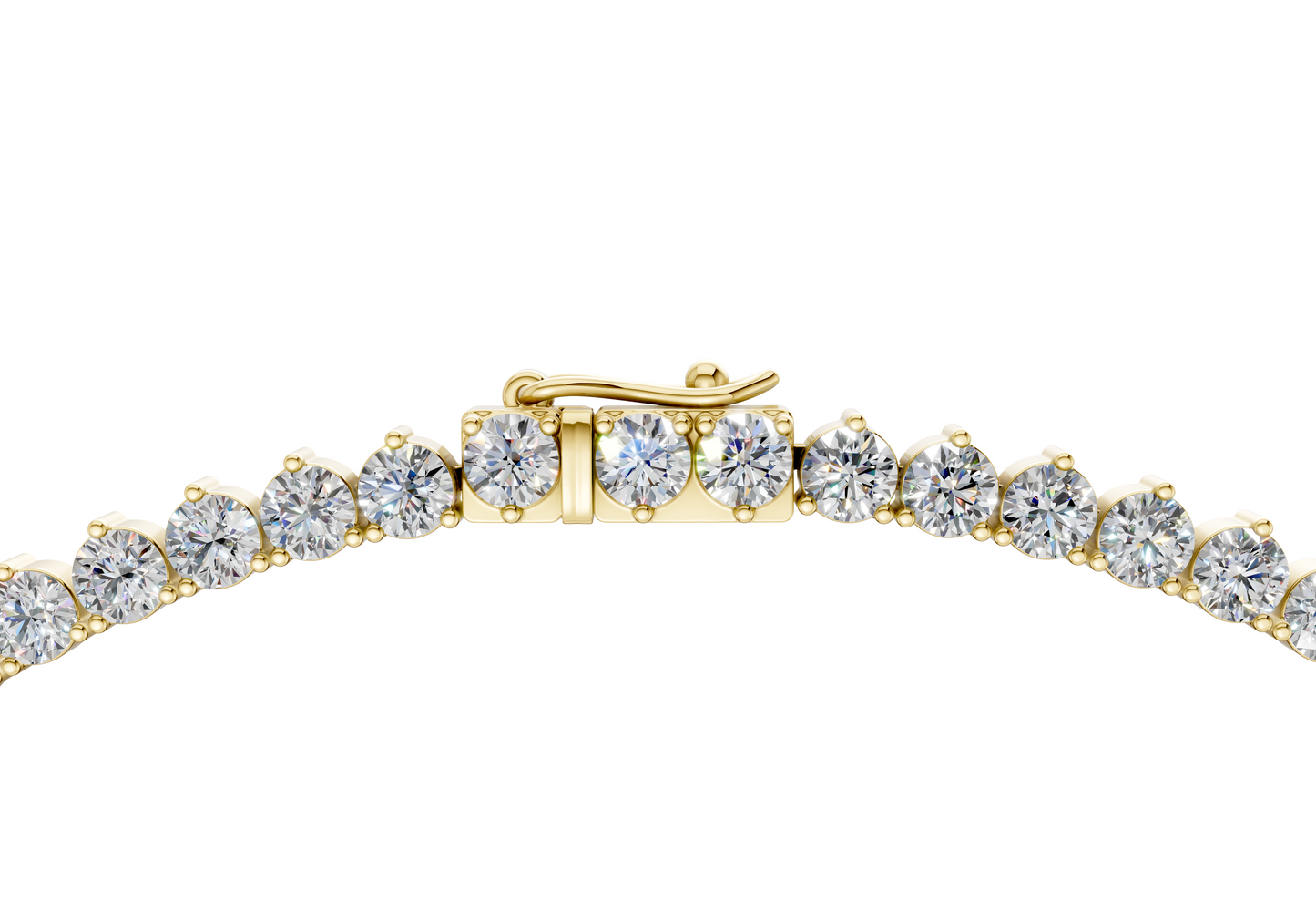 11 Ctw Classic 3 prong Diamond Tennis Necklace