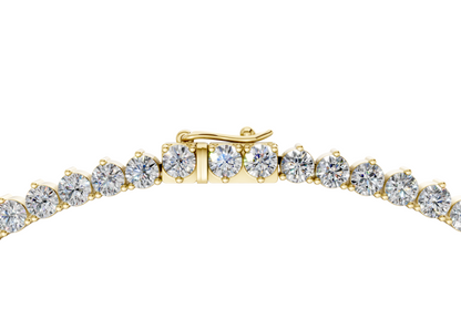 11 Ctw Classic 3 prong Diamond Tennis Necklace