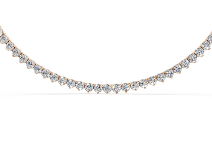 7 Ctw Classic 3 prong Diamond Tennis Necklace