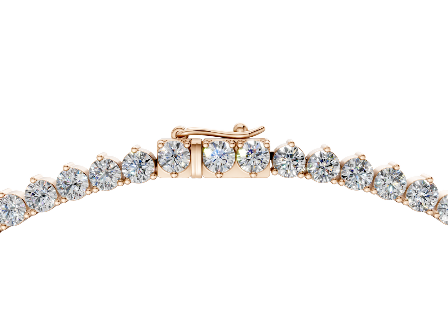 7 Ctw Classic 3 prong Diamond Tennis Necklace