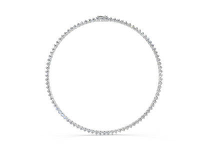 7 Ctw Classic 3 prong Diamond Tennis Necklace