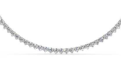 7 Ctw Classic 3 prong Diamond Tennis Necklace