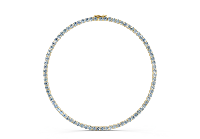 15 Ctw Classic Blue Diamond Tennis Necklace