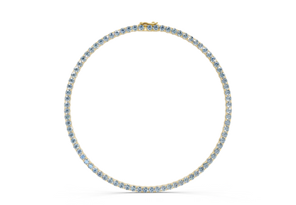 5 Ctw Classic Blue Diamond Tennis Necklace