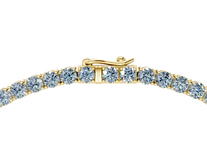 7 Ctw Classic Blue Diamond Tennis Necklace