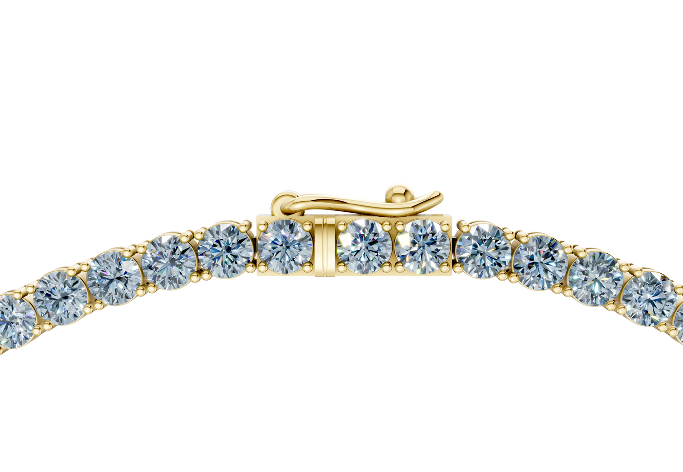 3 Ctw Petite Classic Blue Diamond Tennis Necklace