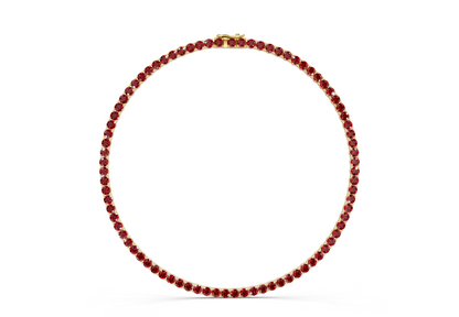 5 Ctw Petite Classic Ruby Gemstone Tennis Necklace