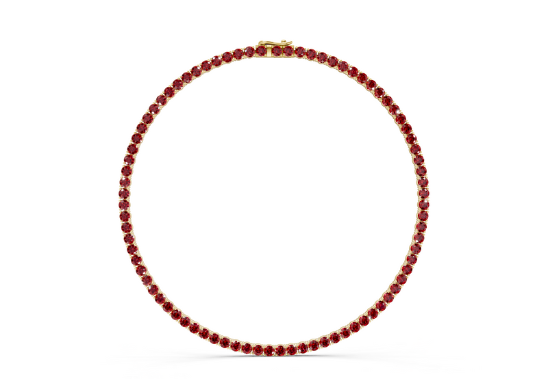 4 Ctw Petite Classic Ruby Gemstone Tennis Necklace