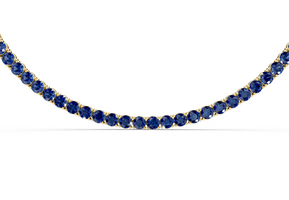 3 Ctw Petite Classic Sapphire Gemstone Tennis Necklace