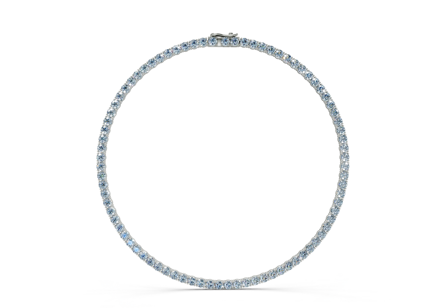 5 Ctw Classic Blue Diamond Tennis Necklace