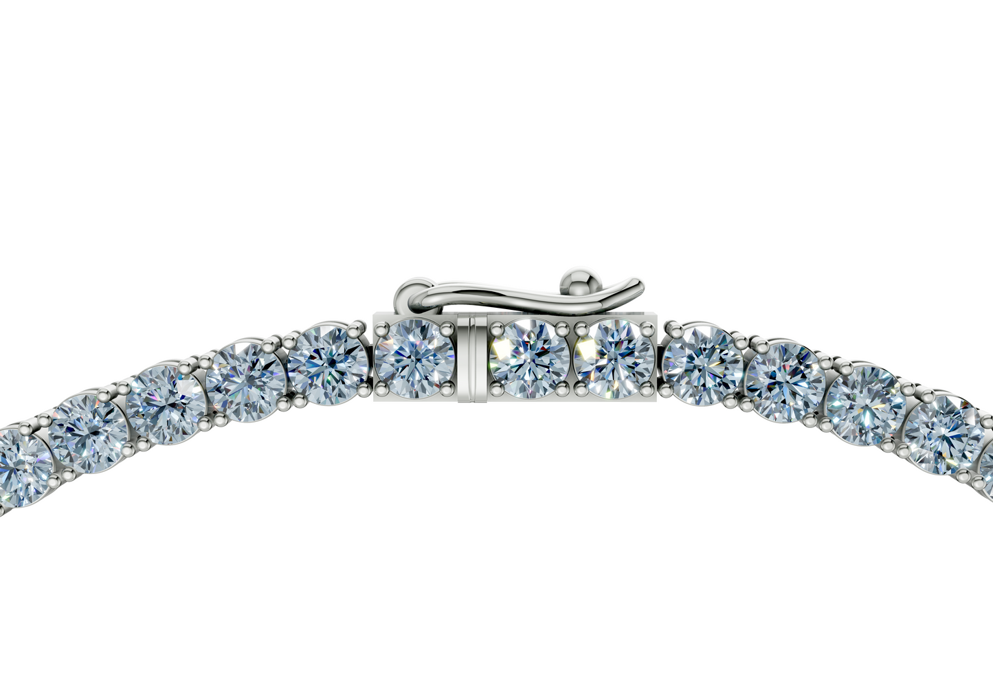 57 Ctw Classic Blue Diamond Tennis Necklace