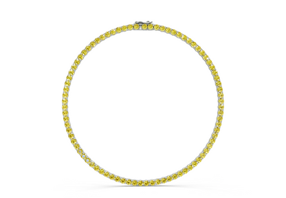 5 Ctw Petite Classic Yellow Diamond Tennis Necklace