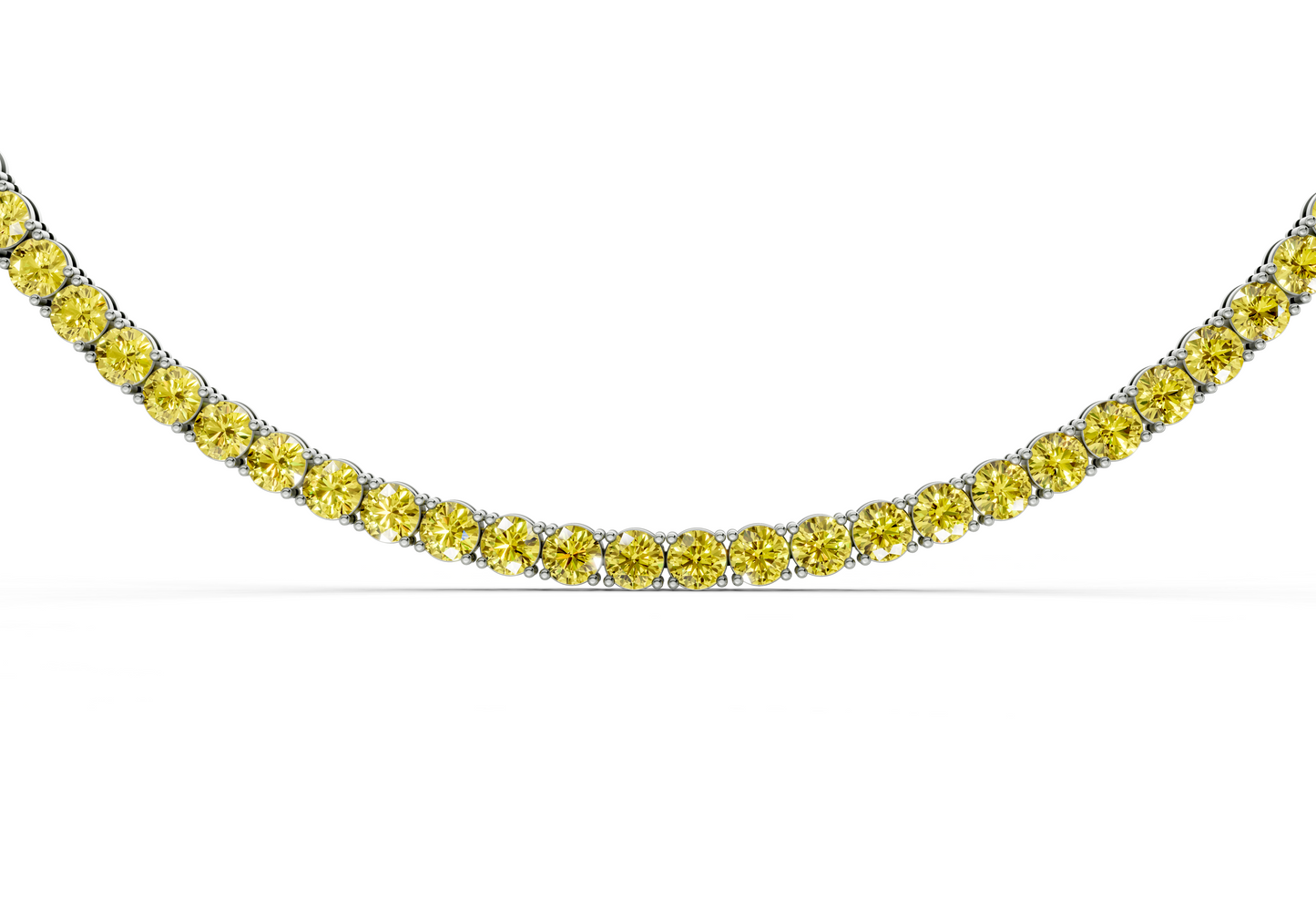 5 Ctw Petite Classic Yellow Diamond Tennis Necklace