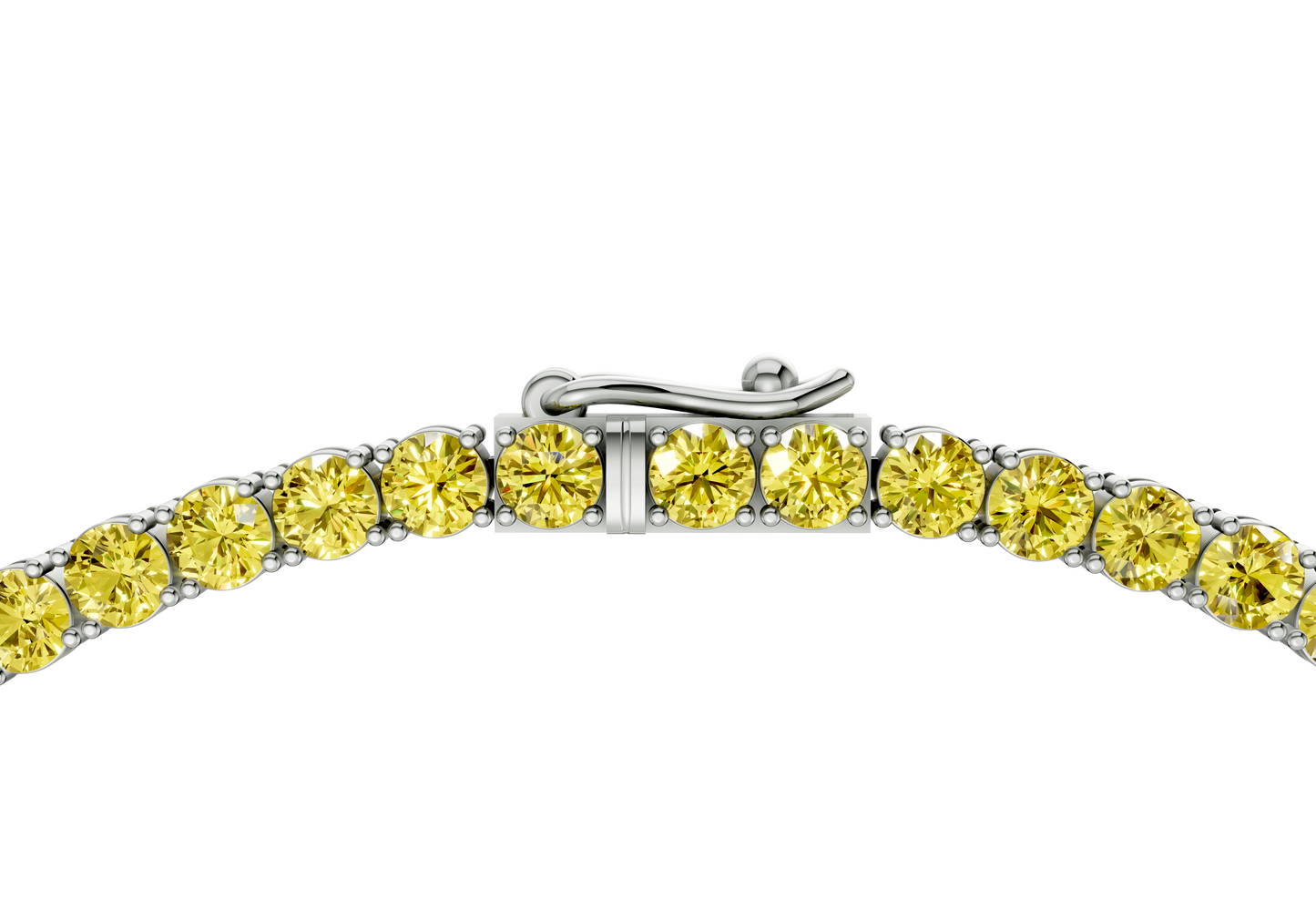 5 Ctw Petite Classic Yellow Diamond Tennis Necklace