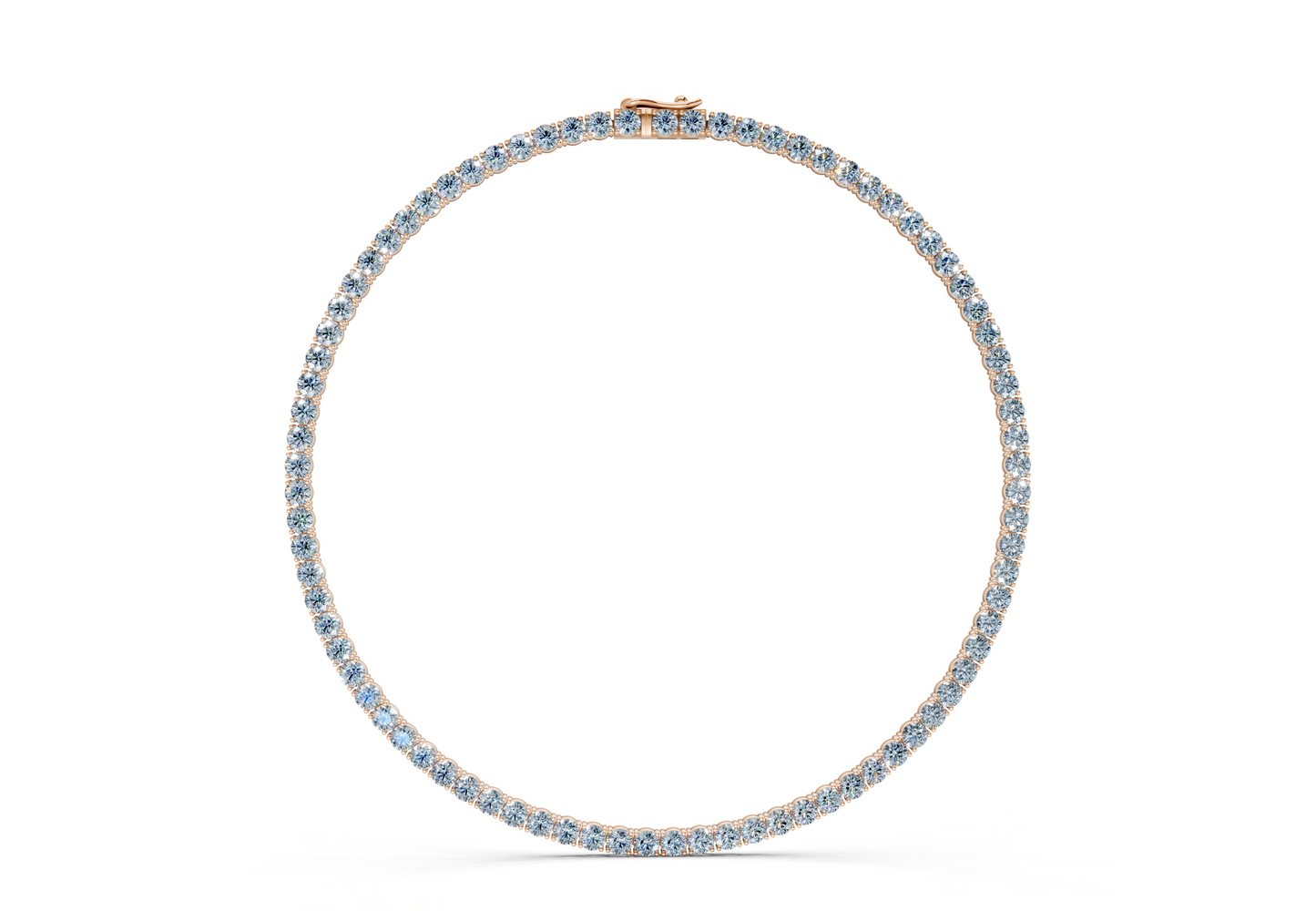 5 Ctw Classic Blue Diamond Tennis Necklace