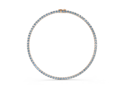 25 Ctw Classic Blue Diamond Tennis Necklace