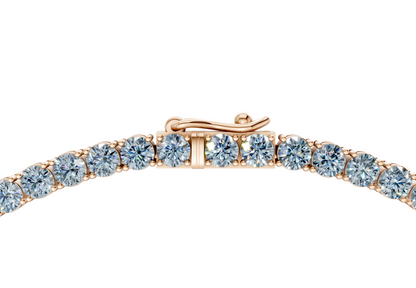 15 Ctw Classic Blue Diamond Tennis Necklace