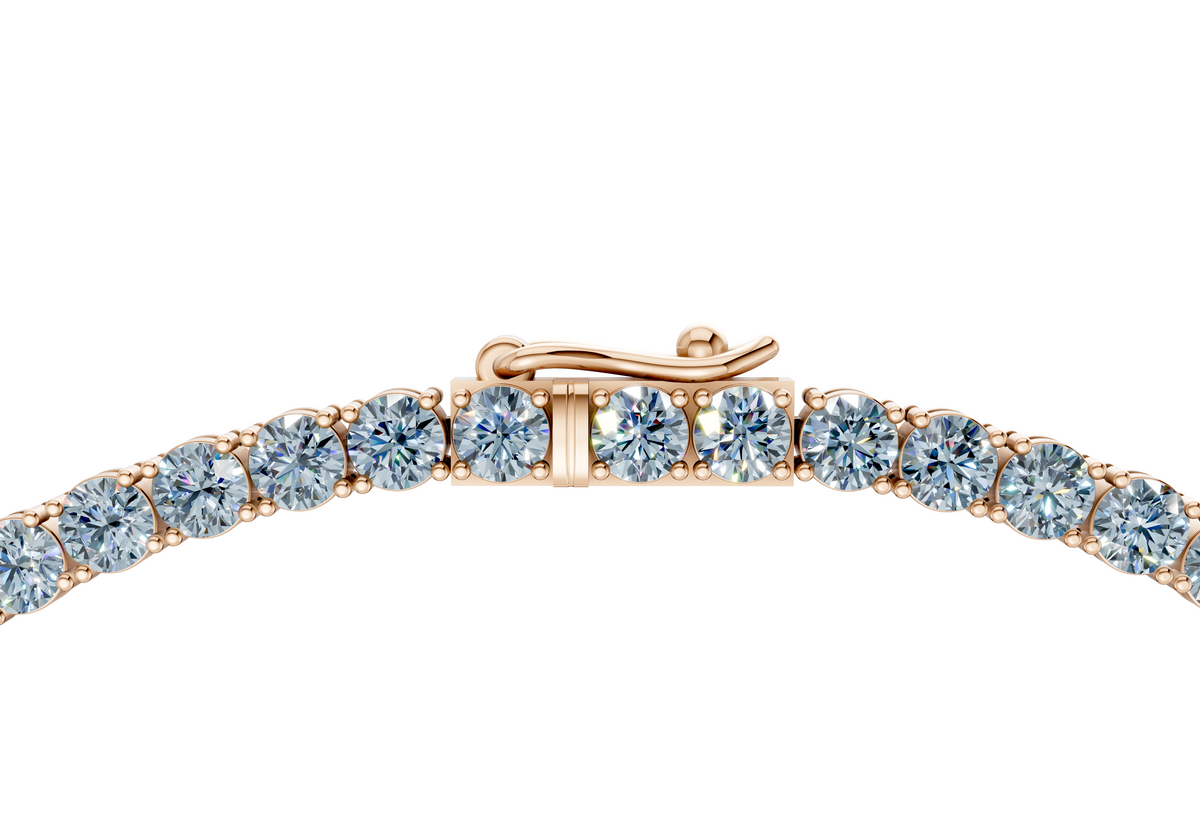 7 Ctw Classic Blue Diamond Tennis Necklace