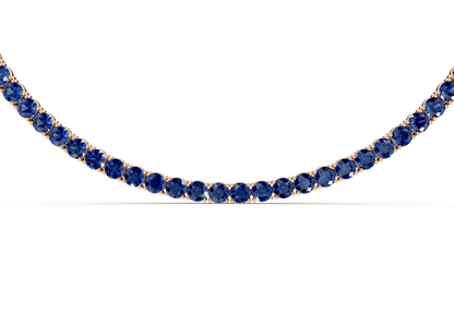 3 Ctw Petite Classic Sapphire Gemstone Tennis Necklace