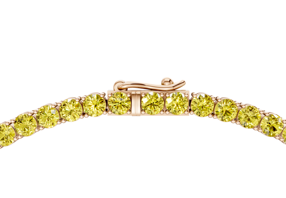 3 Ctw Petite Classic Yellow Diamond Tennis Necklace