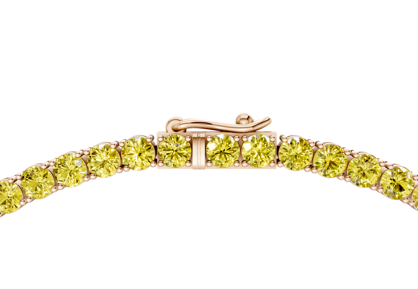 5 Ctw Petite Classic Yellow Diamond Tennis Necklace