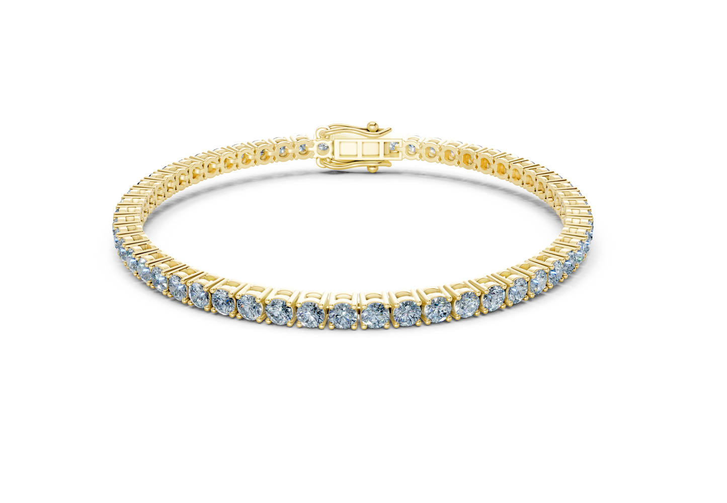 7 Ctw Classic Blue Diamond Tennis Bracelet