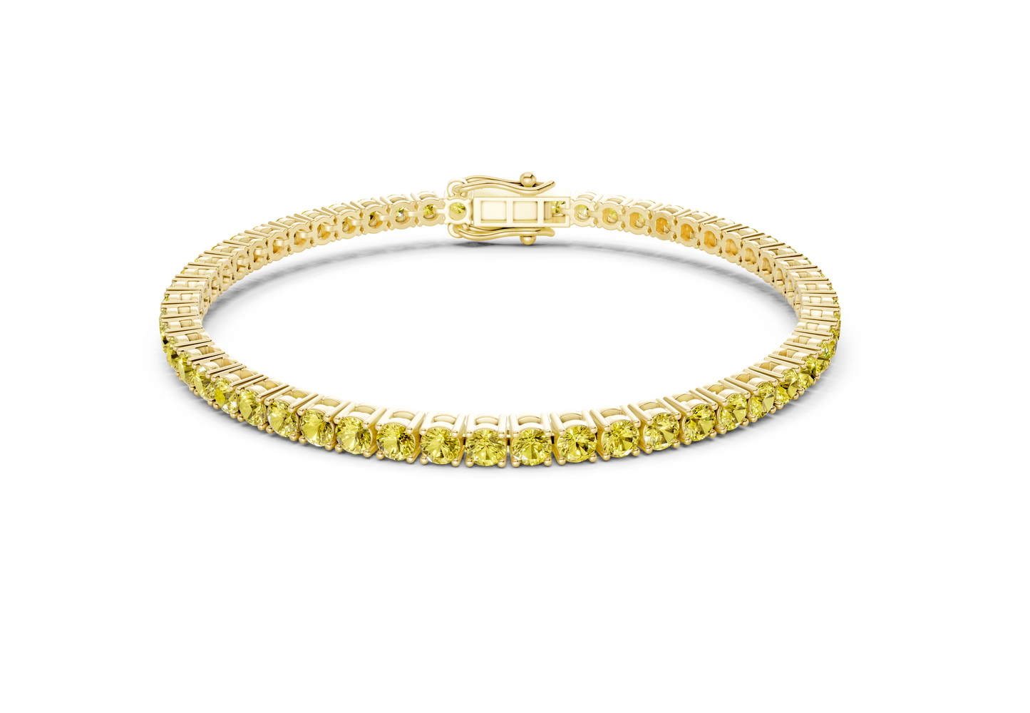 7 Ctw Classic Yellow Diamond Tennis Bracelet