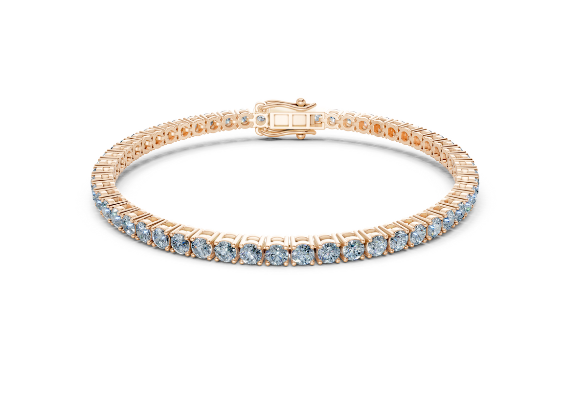 3 Ctw Petite Classic Blue Diamond Tennis Bracelet