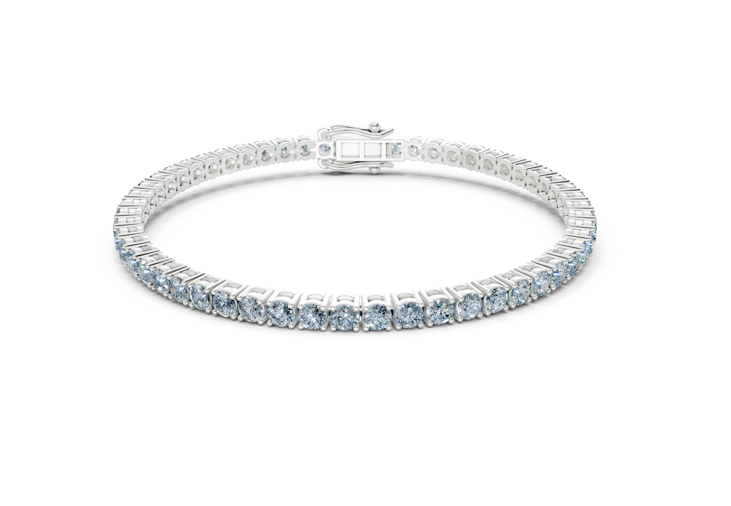 7 Ctw Classic Blue Diamond Tennis Bracelet