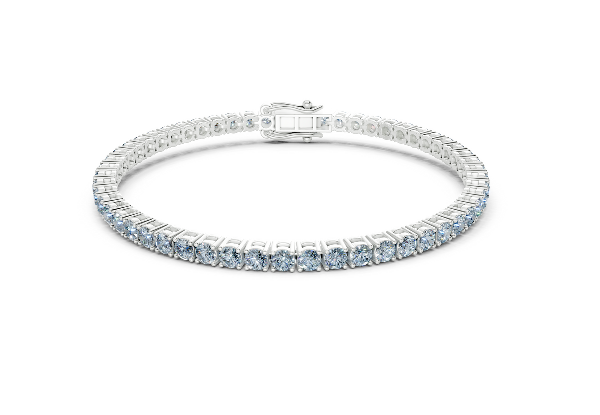 3 Ctw Petite Classic Blue Diamond Tennis Bracelet