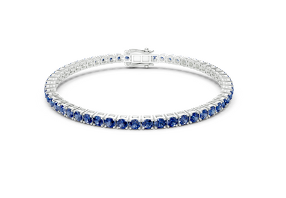7 Ctw Classic Sapphire Gemstone Tennis Bracelet