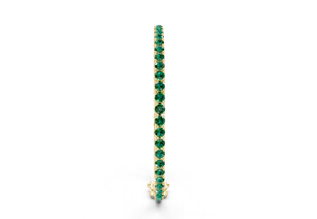 7 Ctw Classic Emerald Gemstone Tennis Bracelet